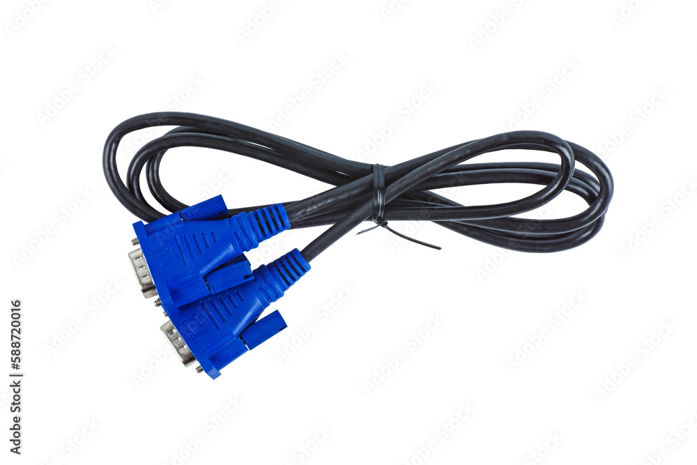 DB 15 connector isolated on white background DB 15 connector isolated on white background