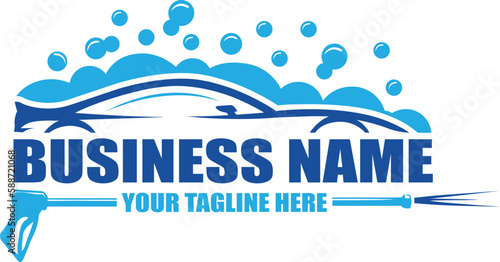 auto detailing and car wash logo design template