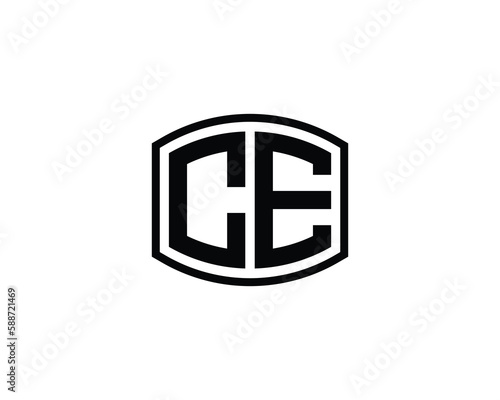 CE Logo design vector template