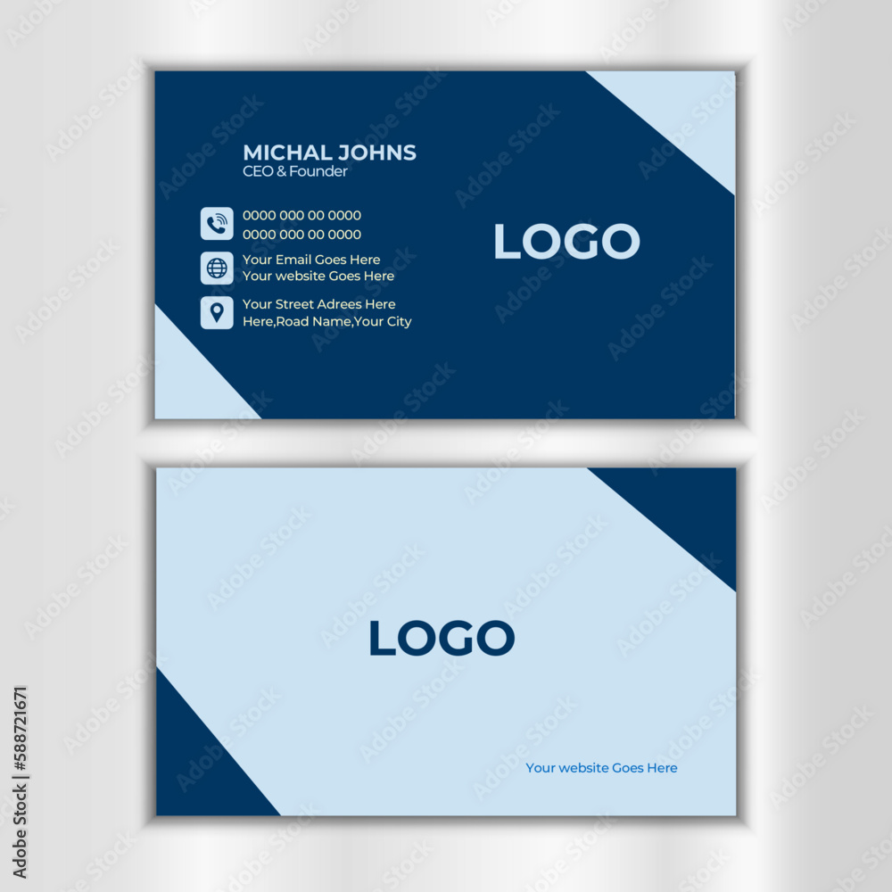 Simple & Clean Business Card template. Simple & Clean Business Card template.