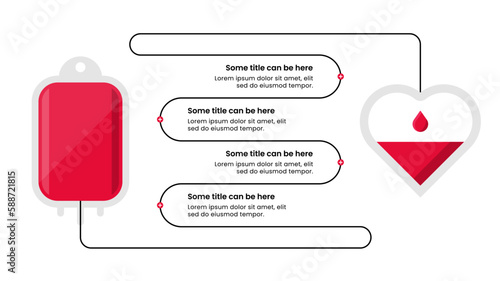 Blood donation concept with space for text. Vector