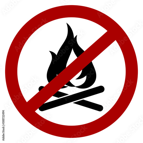 "No bonfire" icon