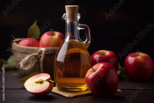 apple cider vinegar. AI Generated