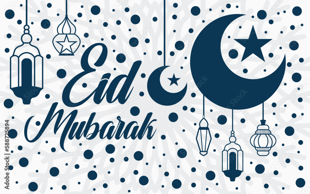 Fototapeta premium Islamic eid festival greeting card background