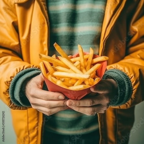 diferents types of french fries photo