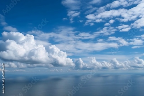 Nature Background for Inspiration. Blue Sky and Clouds Scenic View