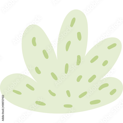 Savanna bush, shrub hand drawn illustration. Flat style design, isolated vector. Savanna landscape, grassland plant, flora, botanical, scene creator element