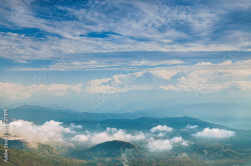 View of the foothills of the Himalayas. Nepal © yurybirukov