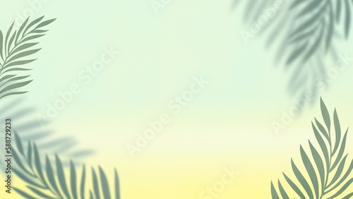 Summer background with palm branches and copy space for the inscription. For postcards  flyers and invitations to a beach party