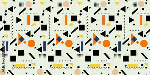 Geometric primitive abstraction. For print and interior decoration, pillows, textiles, surfaces, cups, design.