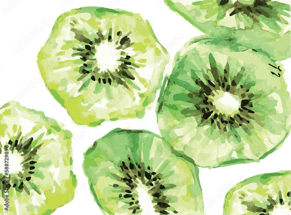 slices of kiwi. food.
watercolor background with kiwi. bright background with fruits. wallpaper green. vector illustration. art slices of kiwi. food.
watercolor background with kiwi. bright background with fruits. wallpaper green. vector illustration. art
