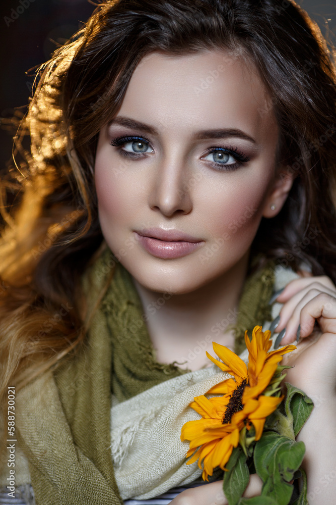 Autumn portrait of a beautiful woman. Autumn portrait of a beautiful woman.
