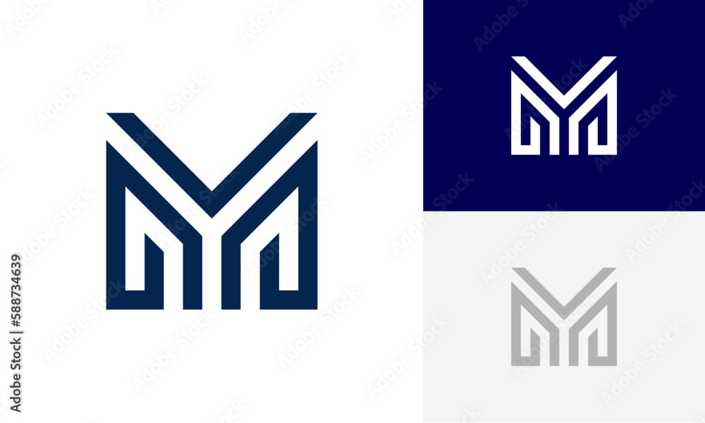 M or MY or YM logo initial design vector M or MY or YM logo initial design vector