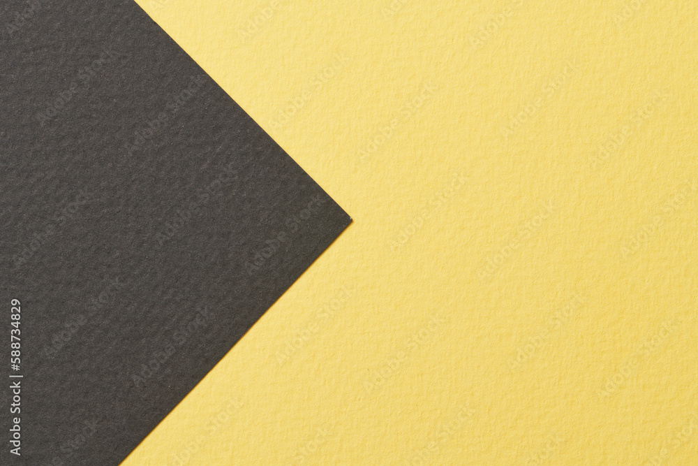 Rough kraft paper background, paper texture black yellow colors. Mockup with copy space for text Rough kraft paper background, paper texture black yellow colors. Mockup with copy space for text