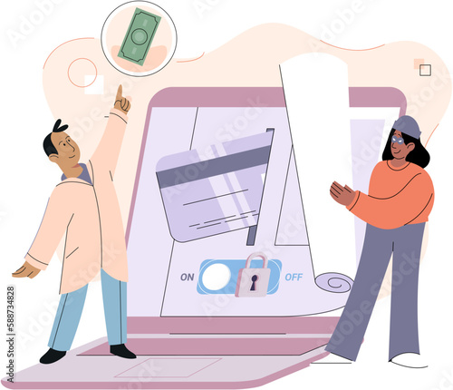 Hacker attack, fraud investigation, internet phishing attack. Fraud prevention. Internet user open scam email. Cyber criminal stealing privacy account and password, bank document and credit card