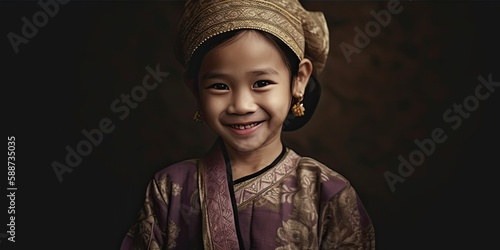 Javanese girl illustration by generative AI