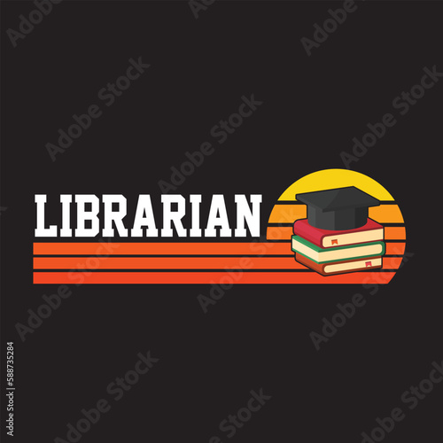 Librarian Typography T-shirt Design