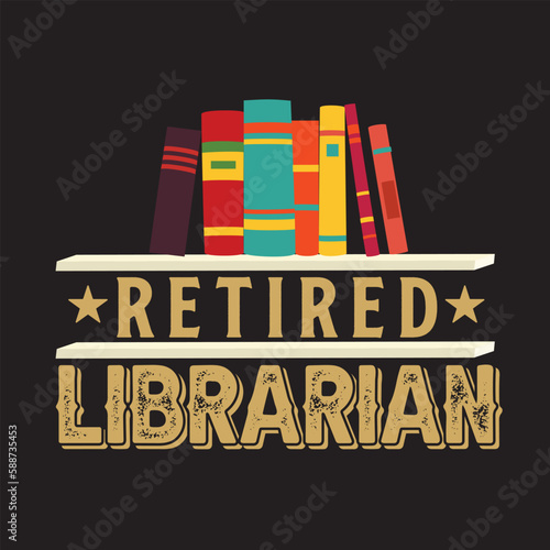 Librarian Typography T-shirt Design