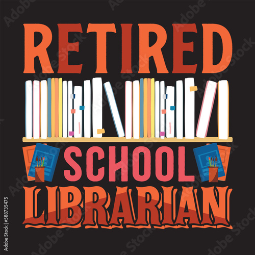 Librarian Typography T-shirt Design