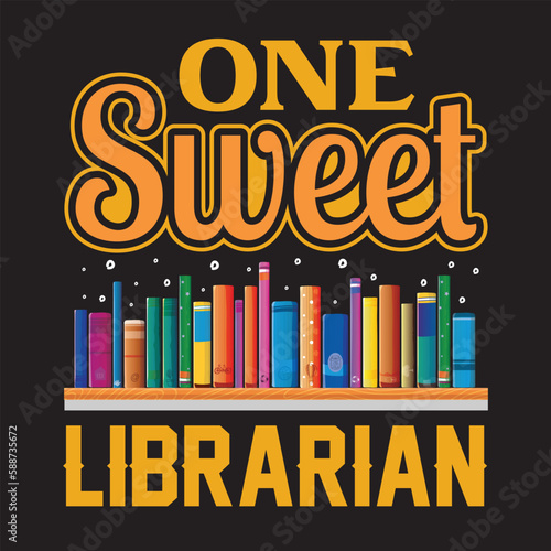 Librarian Typography T-shirt Design
