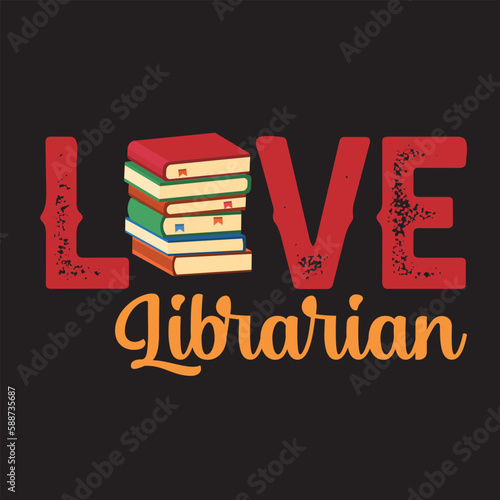 Librarian Typography T-shirt Design
