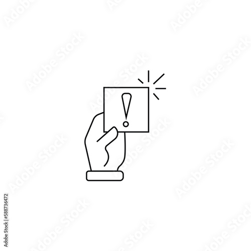 Notice, penalty, sanction icon. Element of general data project icon for mobile concept and web apps. Thin line Notice, penalty, sanction icon can be used for web and mobile