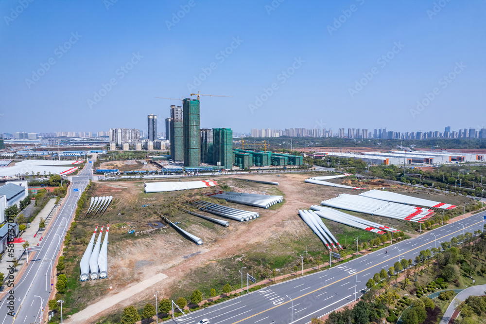 Obraz premium Factory-produced windmill wings