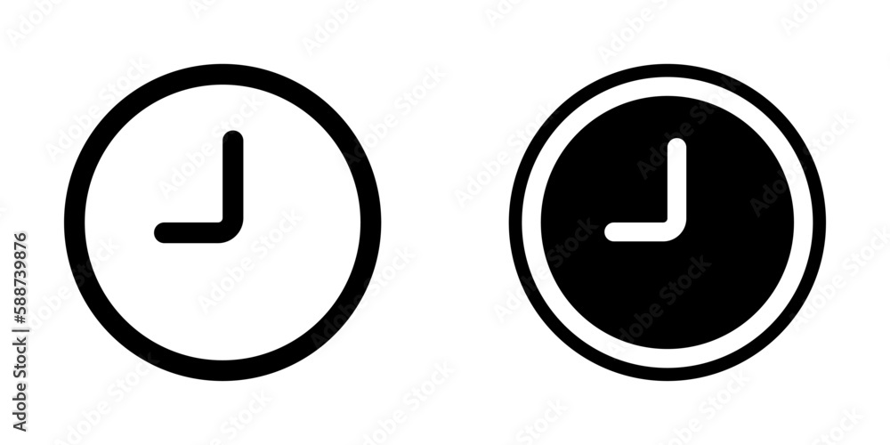 Clock vector line icon set. Business watch. Clock with different dial. Clock vector line icon set. Business watch. Clock with different dial.