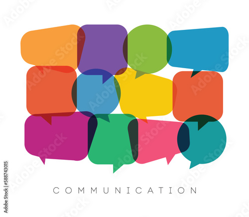 speech bubbles, communication concept, vector illustration