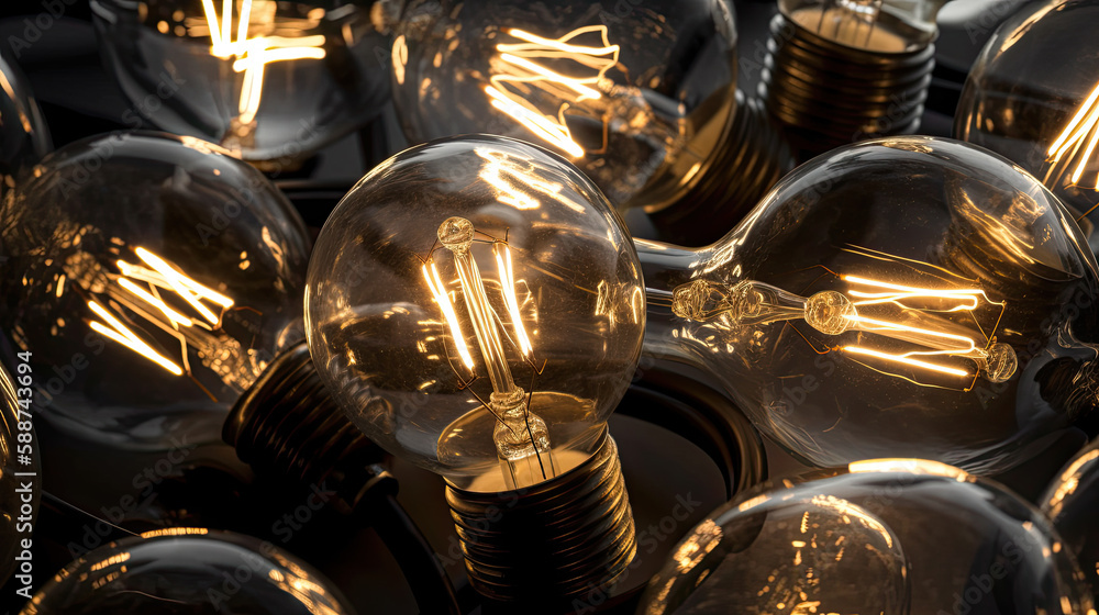 light bulb theme created with Generative AI technology