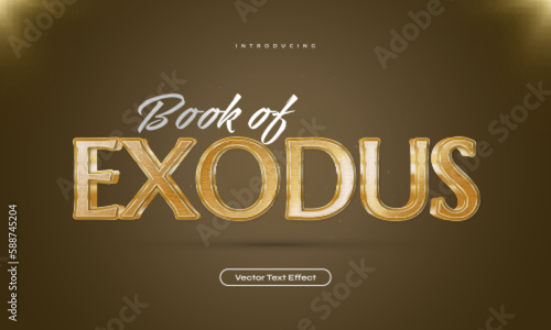 Book of Exodus Text Style with Silver and Gold Effect