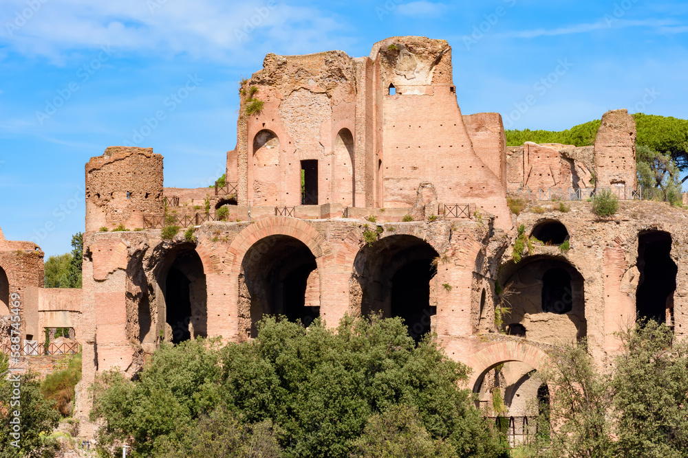 Temple of Apollo Palatinus ruins on Palatine hill, Rome, Italy Temple of Apollo Palatinus ruins on Palatine hill, Rome, Italy