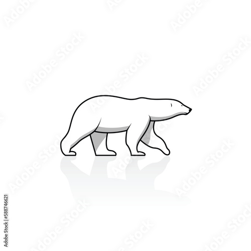 Polar bear icon isolated vector graphics