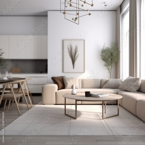 Aesthetic Living room Realestate Mockups  Generative AI