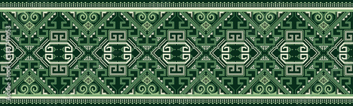 Geometric ethnic patterns.Pixel pattern. Traditional Design. Border Aztec ornament. folklore ornament for ceramics EP.42