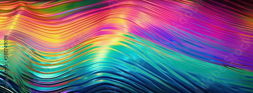 multicolored background with rainbow holographic texture. Generative AI illustration