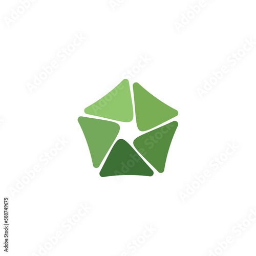 abstract okra fruit icon logo
