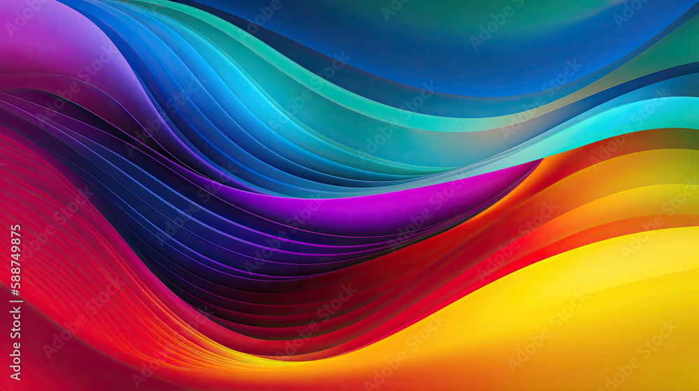 Rainbow wave background, Abstract Rainbow wave background, Abstract