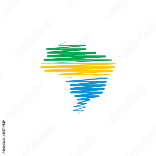 brazil brazilian country map logo vector icon clipart