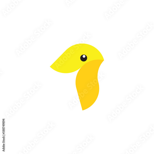 canary bird vector logo icon