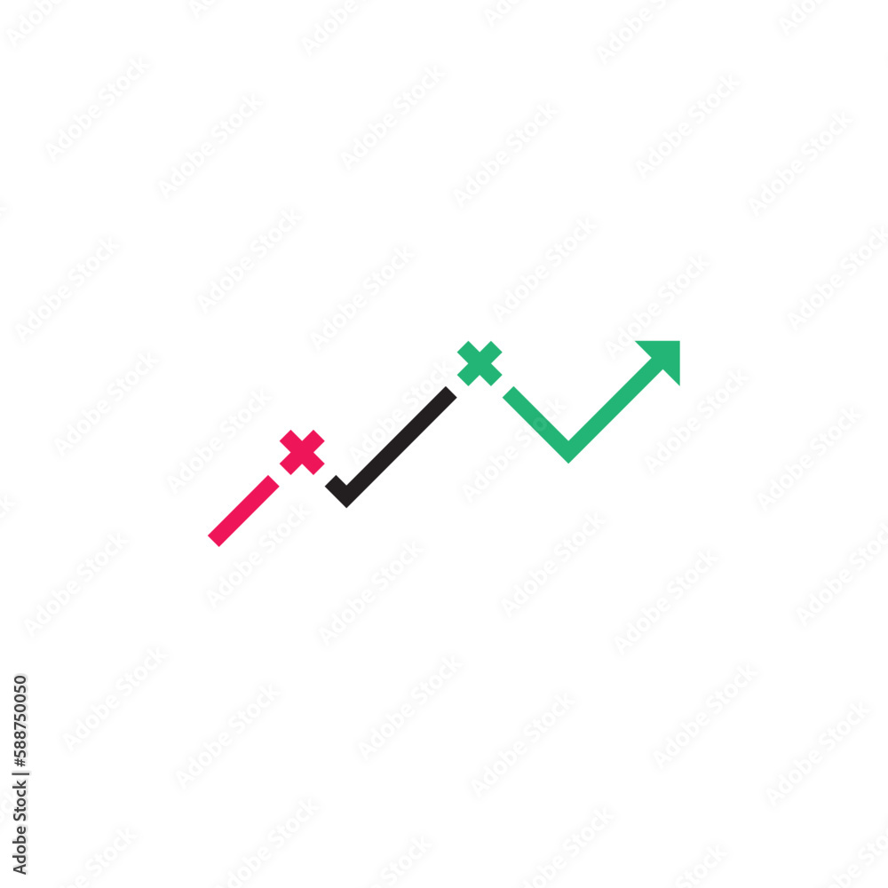financial growth chart logo vector financial growth chart logo vector