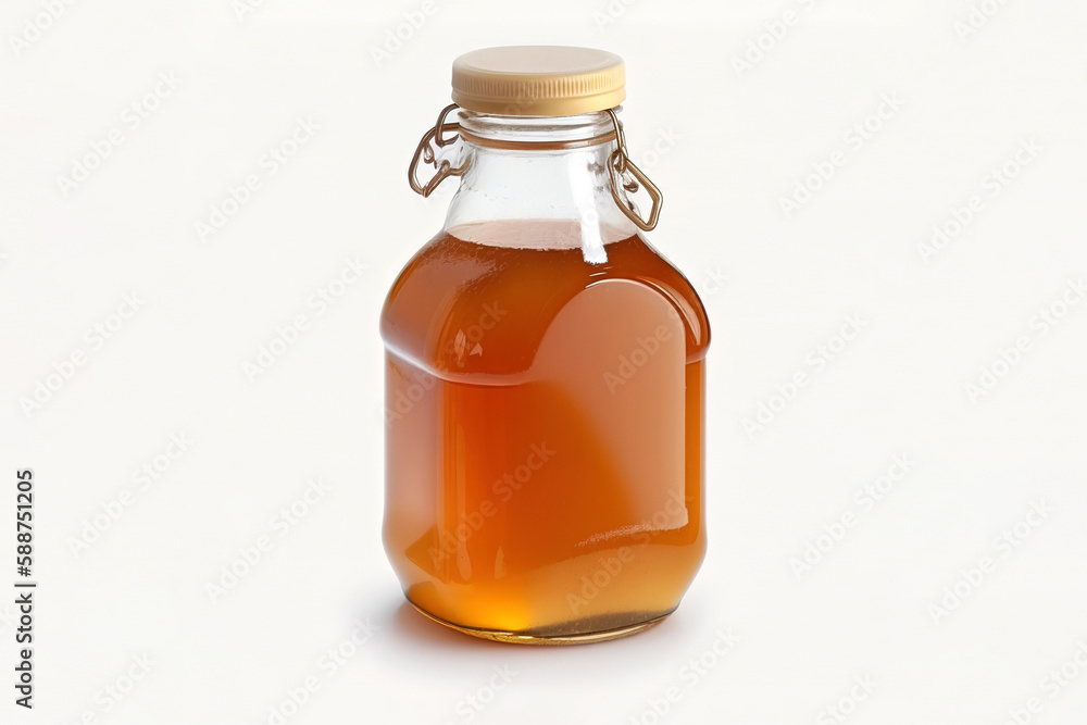 kombucha is isolated on a white background. AI generation kombucha is isolated on a white background. AI generation
