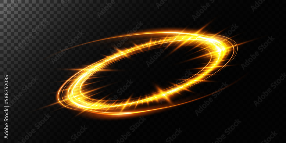 Obraz premium Portal and frame, abstract light lines of movement and speed. light ellipse. Glitter Galaxy. Glowing podium. Space tunnel. Light everyday glowing effect. semicircular wave, light vortex wake. Bright s