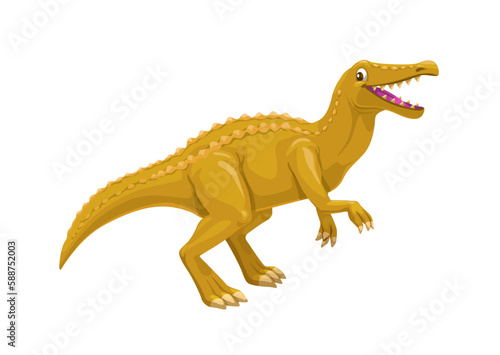 Cartoon baryonix carnivore dinosaur character © Vector Tradition