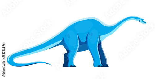 Cartoon Haplocanthosaurus dinosaur character © Vector Tradition