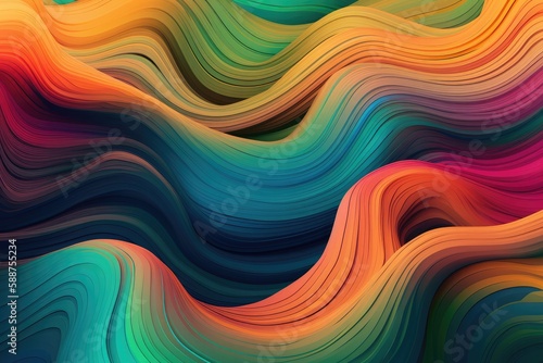 Psychic waves abstract background with spiritual and calming accent - Generative AI