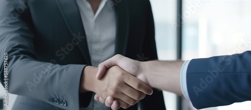 Wallpaper Mural Businessman handshake for teamwork of business, successful negotiate, partnership and business deal concept Torontodigital.ca