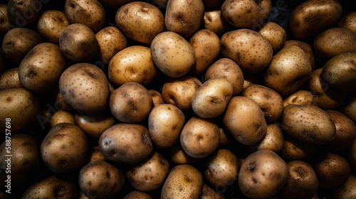 close up of potatoes created with Generative AI technology