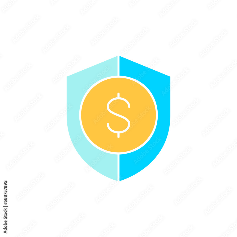 Protection money, shield with coin, money safety , insurance white outline icon. Finance, payment, invest finance symbol design. Protection money, shield with coin, money safety , insurance white outline icon. Finance, payment, invest finance symbol design.