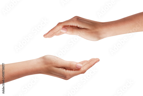 Εκτύπωση καμβά Two Hands protecting something isolated